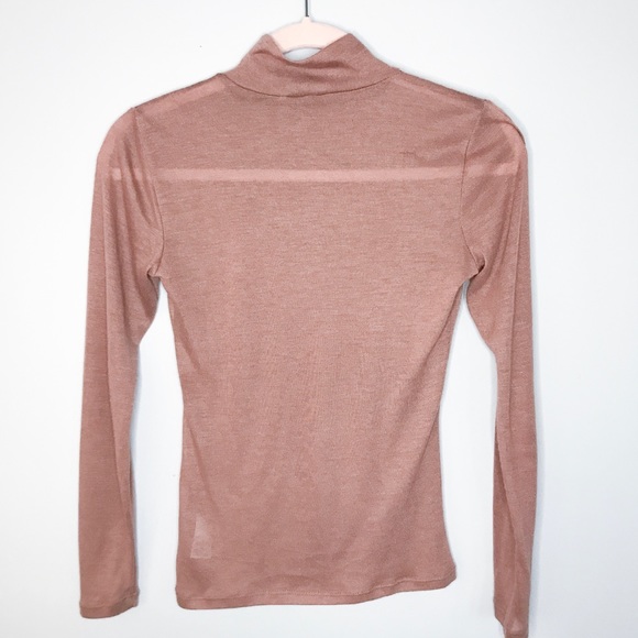 Dynamite Nude Cropped Turtleneck - Picture 3 of 4